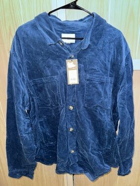Goodfellow & Co Navy Corduroy Shirt Jacket